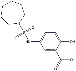 5-[(azepane-1-sulfonyl)amino]-2-hydroxybenzoic acid 结构式