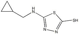 5-[(cyclopropylmethyl)amino]-1,3,4-thiadiazole-2-thiol 结构式