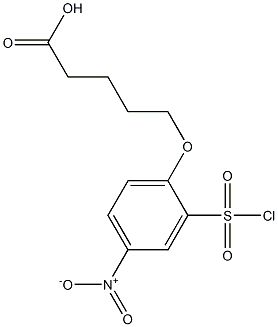 5-[2-(chlorosulfonyl)-4-nitrophenoxy]pentanoic acid 结构式