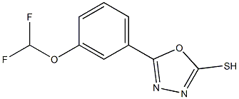 5-[3-(difluoromethoxy)phenyl]-1,3,4-oxadiazole-2-thiol 结构式