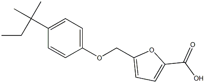 5-[4-(2-methylbutan-2-yl)phenoxymethyl]furan-2-carboxylic acid 结构式