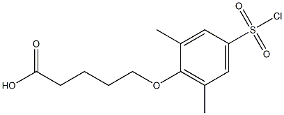 5-[4-(chlorosulfonyl)-2,6-dimethylphenoxy]pentanoic acid 结构式