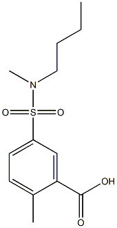 5-[butyl(methyl)sulfamoyl]-2-methylbenzoic acid 结构式