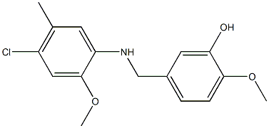 5-{[(4-chloro-2-methoxy-5-methylphenyl)amino]methyl}-2-methoxyphenol 结构式