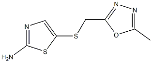 5-{[(5-methyl-1,3,4-oxadiazol-2-yl)methyl]sulfanyl}-1,3-thiazol-2-amine 结构式