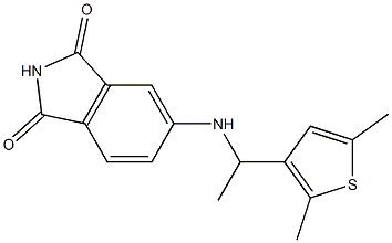 5-{[1-(2,5-dimethylthiophen-3-yl)ethyl]amino}-2,3-dihydro-1H-isoindole-1,3-dione 结构式