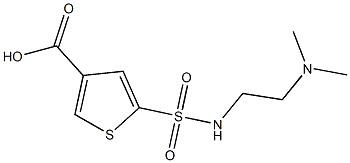 5-{[2-(dimethylamino)ethyl]sulfamoyl}thiophene-3-carboxylic acid 结构式