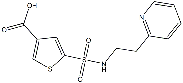 5-{[2-(pyridin-2-yl)ethyl]sulfamoyl}thiophene-3-carboxylic acid 结构式