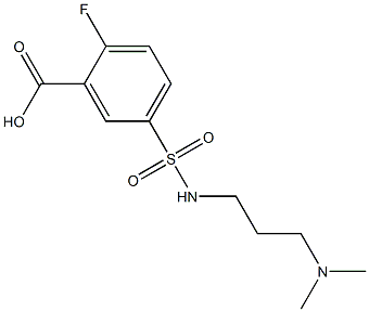 5-{[3-(dimethylamino)propyl]sulfamoyl}-2-fluorobenzoic acid 结构式