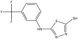 5-{[3-(trifluoromethyl)phenyl]amino}-1,3,4-thiadiazole-2-thiol 结构式