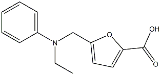 5-{[ethyl(phenyl)amino]methyl}furan-2-carboxylic acid 结构式