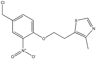 5-{2-[4-(chloromethyl)-2-nitrophenoxy]ethyl}-4-methyl-1,3-thiazole 结构式