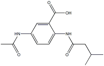 5-acetamido-2-(3-methylbutanamido)benzoic acid 结构式