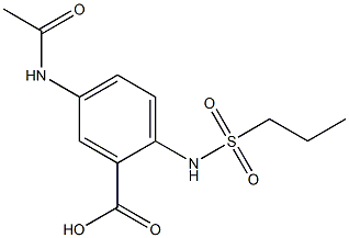 5-acetamido-2-(propane-1-sulfonamido)benzoic acid 结构式