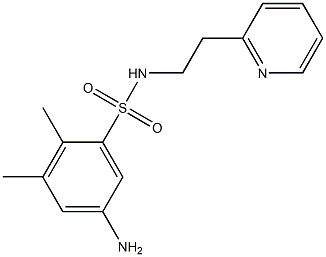 5-amino-2,3-dimethyl-N-[2-(pyridin-2-yl)ethyl]benzene-1-sulfonamide 结构式