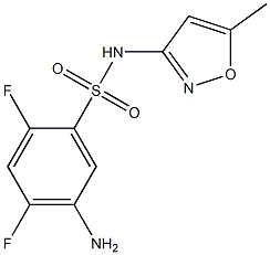 5-amino-2,4-difluoro-N-(5-methyl-1,2-oxazol-3-yl)benzene-1-sulfonamide 结构式