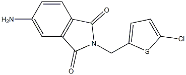 5-amino-2-[(5-chlorothiophen-2-yl)methyl]-2,3-dihydro-1H-isoindole-1,3-dione 结构式