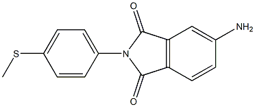 5-amino-2-[4-(methylsulfanyl)phenyl]-2,3-dihydro-1H-isoindole-1,3-dione 结构式