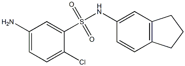 5-amino-2-chloro-N-(2,3-dihydro-1H-inden-5-yl)benzene-1-sulfonamide 结构式