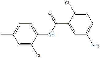 5-amino-2-chloro-N-(2-chloro-4-methylphenyl)benzamide 结构式