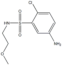 5-amino-2-chloro-N-(2-methoxyethyl)benzene-1-sulfonamide 结构式