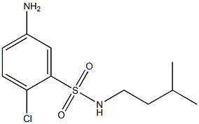 5-amino-2-chloro-N-(3-methylbutyl)benzene-1-sulfonamide 结构式