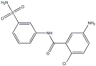 5-amino-2-chloro-N-(3-sulfamoylphenyl)benzamide 结构式