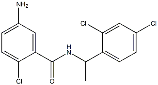 5-amino-2-chloro-N-[1-(2,4-dichlorophenyl)ethyl]benzamide 结构式