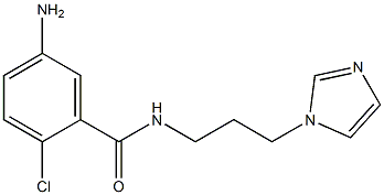 5-amino-2-chloro-N-[3-(1H-imidazol-1-yl)propyl]benzamide 结构式