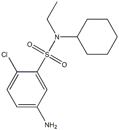5-amino-2-chloro-N-cyclohexyl-N-ethylbenzene-1-sulfonamide 结构式