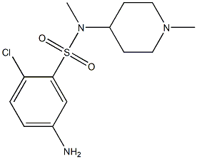5-amino-2-chloro-N-methyl-N-(1-methylpiperidin-4-yl)benzene-1-sulfonamide 结构式