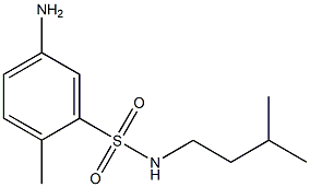 5-amino-2-methyl-N-(3-methylbutyl)benzene-1-sulfonamide 结构式