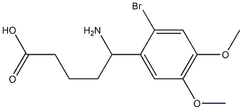 5-amino-5-(2-bromo-4,5-dimethoxyphenyl)pentanoic acid 结构式