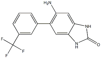 5-amino-6-[3-(trifluoromethyl)phenyl]-1,3-dihydro-2H-benzimidazol-2-one 结构式