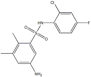 5-amino-N-(2-chloro-4-fluorophenyl)-2,3-dimethylbenzene-1-sulfonamide 结构式