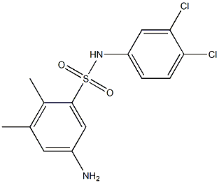 5-amino-N-(3,4-dichlorophenyl)-2,3-dimethylbenzene-1-sulfonamide 结构式