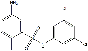 5-amino-N-(3,5-dichlorophenyl)-2-methylbenzene-1-sulfonamide 结构式