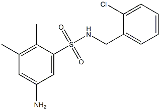 5-amino-N-[(2-chlorophenyl)methyl]-2,3-dimethylbenzene-1-sulfonamide 结构式