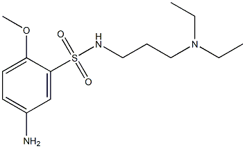 5-amino-N-[3-(diethylamino)propyl]-2-methoxybenzene-1-sulfonamide 结构式