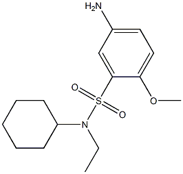 5-amino-N-cyclohexyl-N-ethyl-2-methoxybenzene-1-sulfonamide 结构式