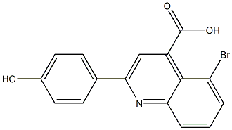 5-bromo-2-(4-hydroxyphenyl)quinoline-4-carboxylic acid 结构式