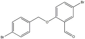 5-bromo-2-[(4-bromophenyl)methoxy]benzaldehyde 结构式