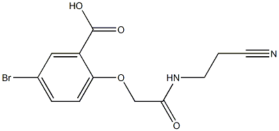 5-bromo-2-{[(2-cyanoethyl)carbamoyl]methoxy}benzoic acid 结构式