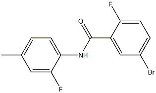 5-bromo-2-fluoro-N-(2-fluoro-4-methylphenyl)benzamide 结构式