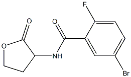 5-bromo-2-fluoro-N-(2-oxooxolan-3-yl)benzamide 结构式