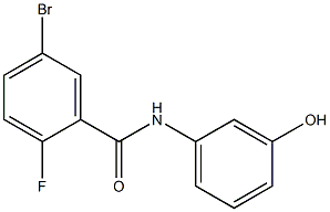 5-bromo-2-fluoro-N-(3-hydroxyphenyl)benzamide 结构式