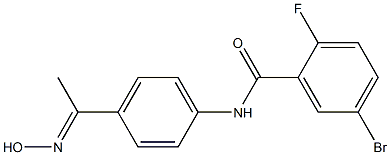 5-bromo-2-fluoro-N-{4-[1-(hydroxyimino)ethyl]phenyl}benzamide 结构式