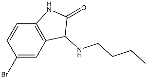 5-bromo-3-(butylamino)-2,3-dihydro-1H-indol-2-one 结构式