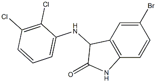 5-bromo-3-[(2,3-dichlorophenyl)amino]-2,3-dihydro-1H-indol-2-one 结构式
