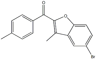 5-bromo-3-methyl-2-[(4-methylphenyl)carbonyl]-1-benzofuran 结构式